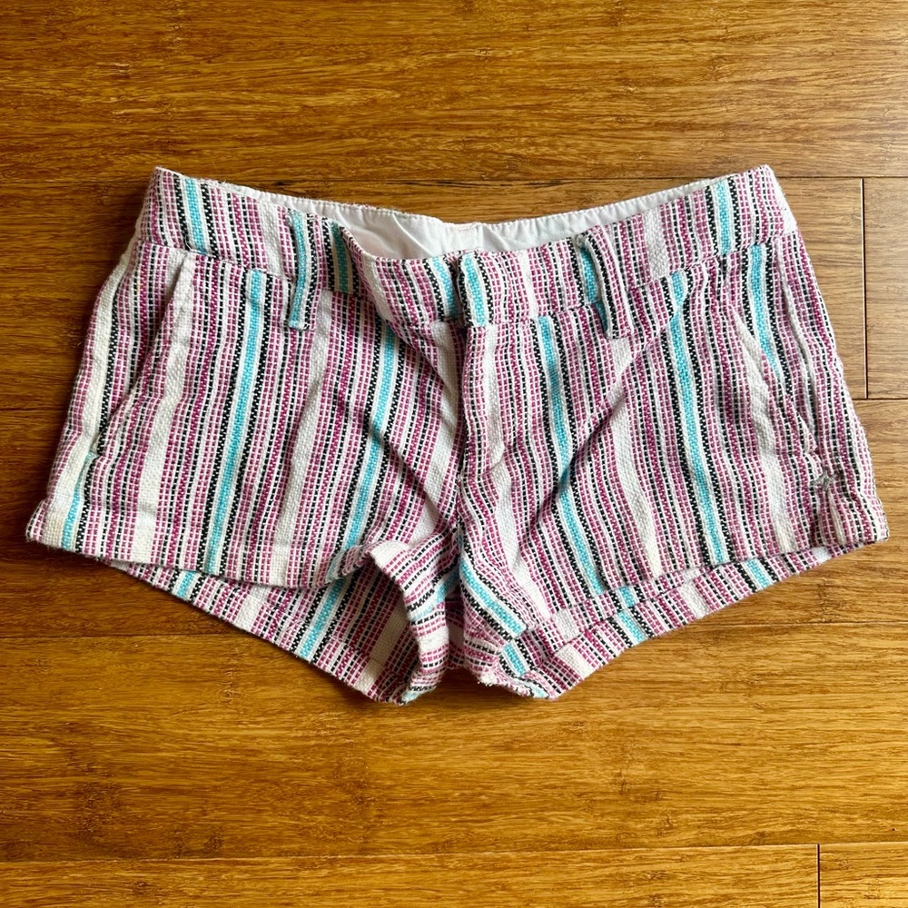 Hurley Multicolor Striped High Waist Shorts
